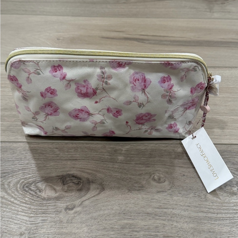 NWT LoveShackFancy Sterling Print Medium Travel Pouch